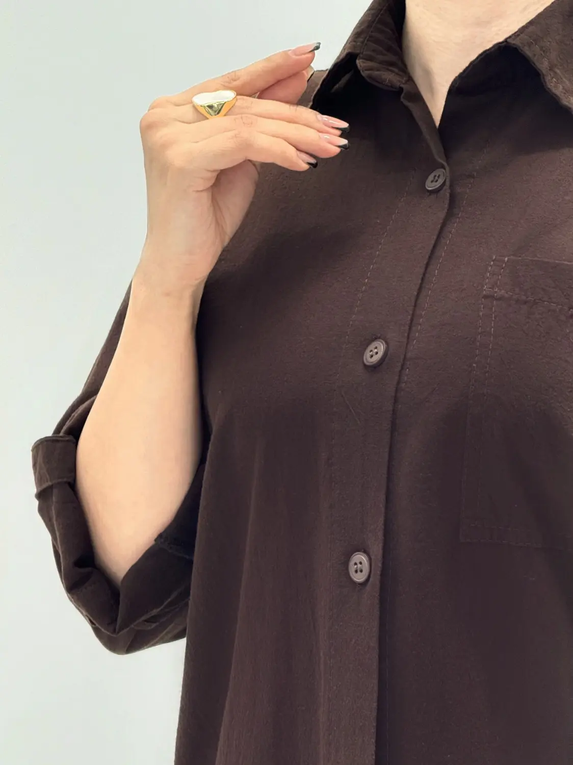 6853-مانتو لینن شینا